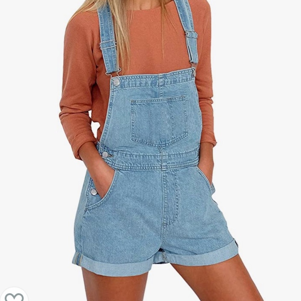 Denim Short Overalls